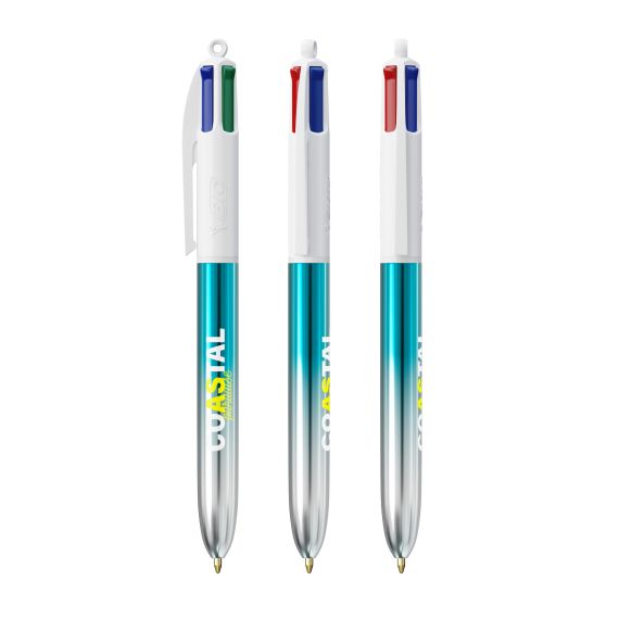 Stylo BIC 4 couleurs personnalisé fabriqué en France SHINE BICOLOR