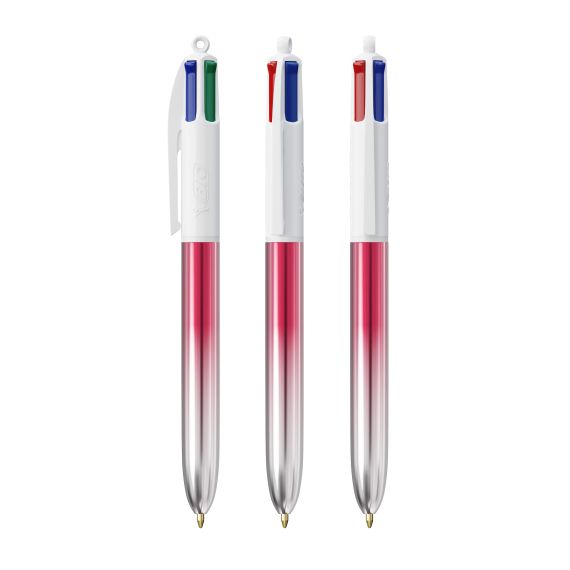 Stylo BIC 4 couleurs personnalisé fabriqué en France SHINE BICOLOR