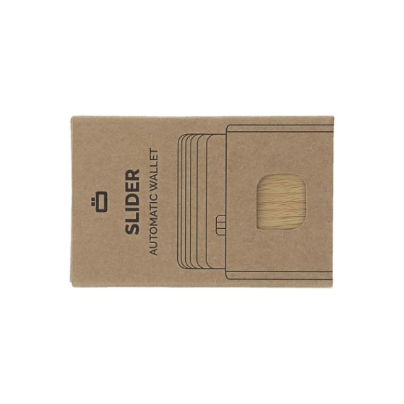 Porte cartes personnalisé RFID 1 à 6 cartes de crédit aspect bois OGON Slider