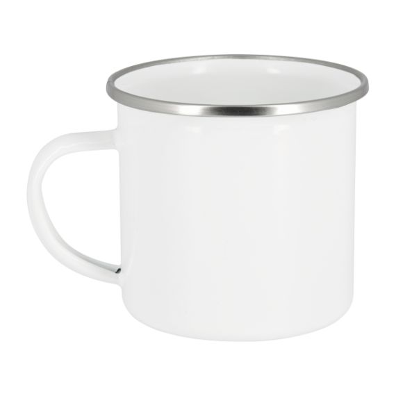 Mug Vintage acier inoxydable blanc personnalisé quadri Express