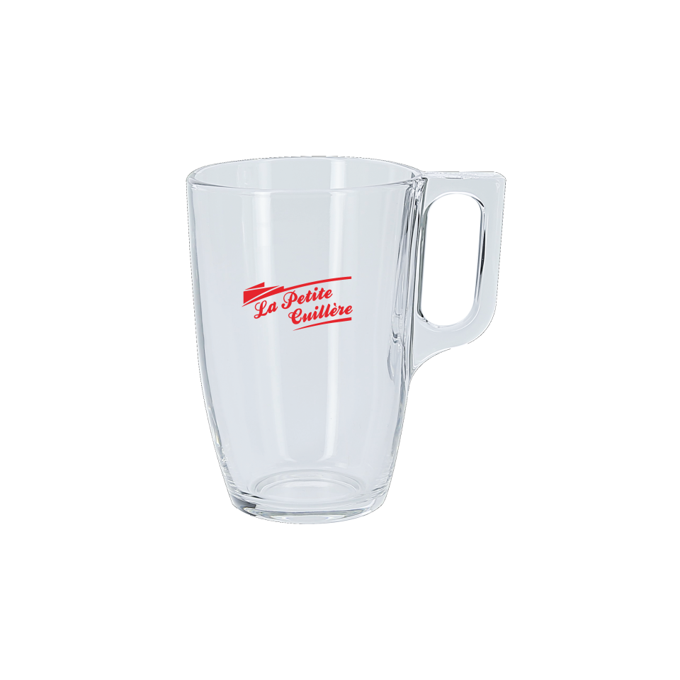 Mug publicitaire en verre trempé 40 cl fabriqué en France