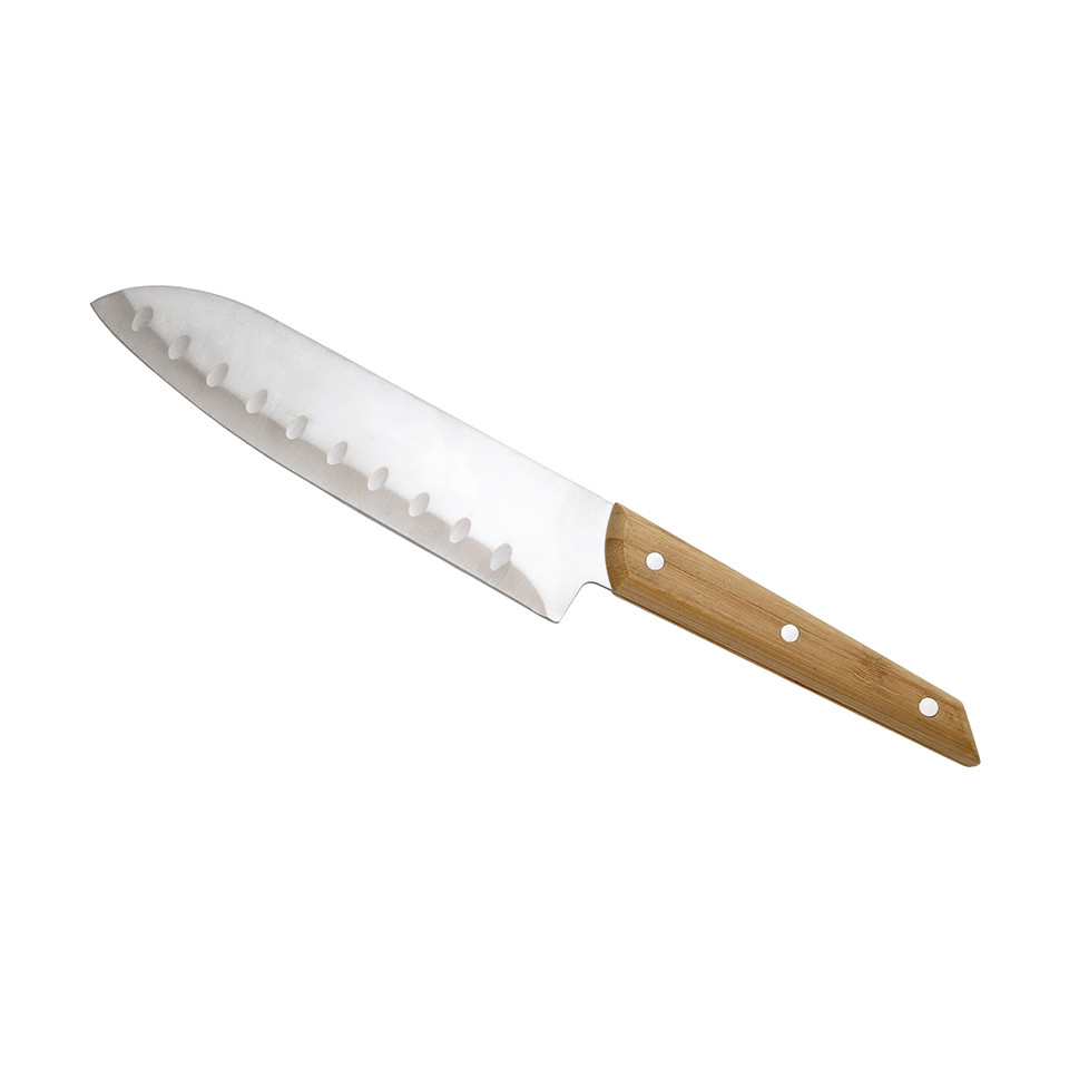 Couteau publicitaire santoku 'Alta' bambou