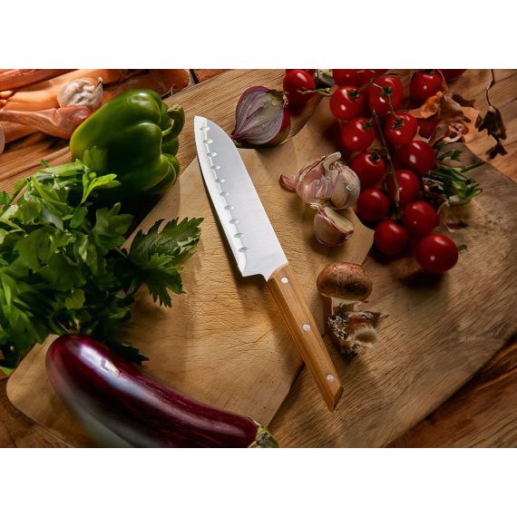 Couteau publicitaire santoku 'Alta' bambou