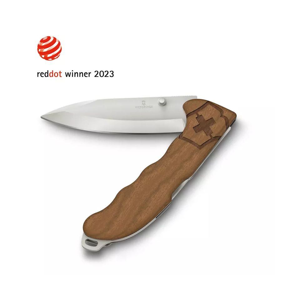 Couteau publicitaire fabriqué en Europe Evoke Wood Victorinox 136 mm