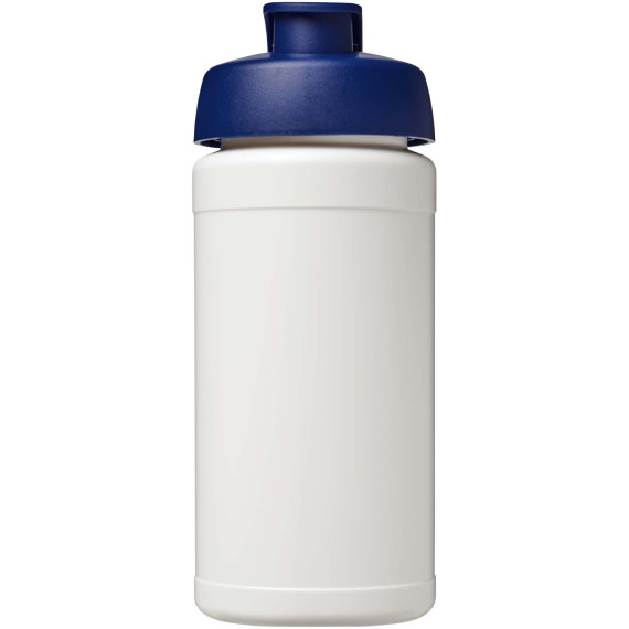 Bouteille publicitaire de sport Baseline Rise de 500 ml recyclée avec couvercle rabattable