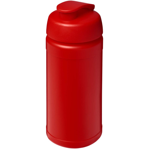 Bouteille publicitaire de sport Baseline Rise de 500 ml recyclée avec couvercle rabattable