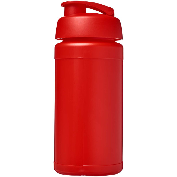 Bouteille publicitaire de sport Baseline Rise de 500 ml recyclée avec couvercle rabattable