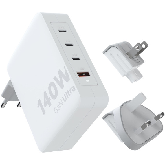 Chargeur publicitaire de voyage Xtorm XVC2140 GaN Ultra de 140 W avec câble USB-C PD de 240 W