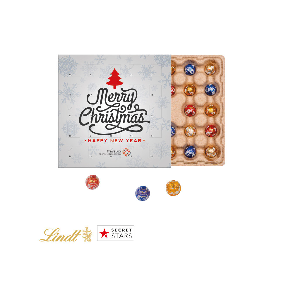 Calendrier de l’avent personnalisé Mini balls Eco lindt 