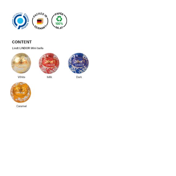 Calendrier de l’avent personnalisé Mini balls Eco lindt 