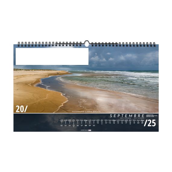 Calendrier personnalisé fabriqué en France 13 feuillets Envergure grand format