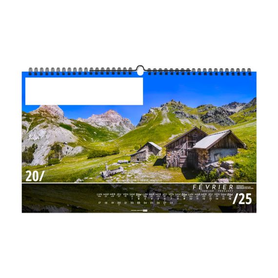 Calendrier personnalisé fabriqué en France 13 feuillets Envergure grand format