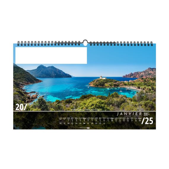 Calendrier personnalisé fabriqué en France 13 feuillets Envergure grand format