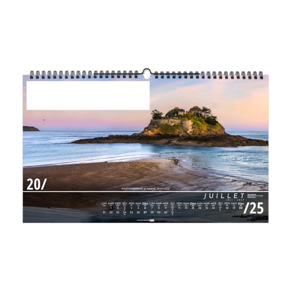 Calendrier personnalisé fabriqué en France 13 feuillets Envergure grand format