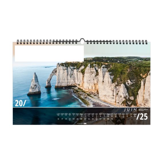 Calendrier personnalisé fabriqué en France 13 feuillets Envergure grand format