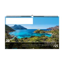 Calendrier personnalisé fabriqué en France 13 feuillets Envergure petit format