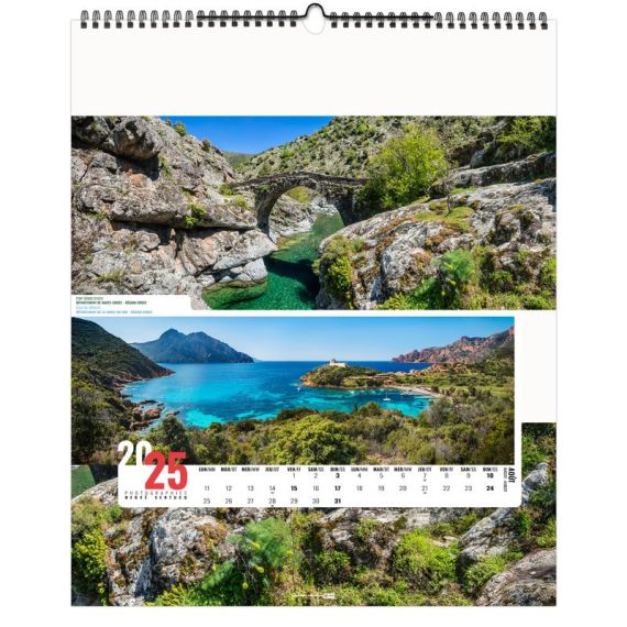 Calendrier publicitaire 13 feuillets France Panoramique grand format