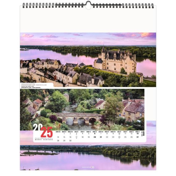 Calendrier publicitaire 13 feuillets France Panoramique grand format