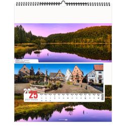 Calendrier publicitaire 13 feuillets France Panoramique grand format