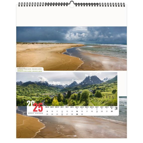 Calendrier publicitaire 13 feuillets France Panoramique grand format