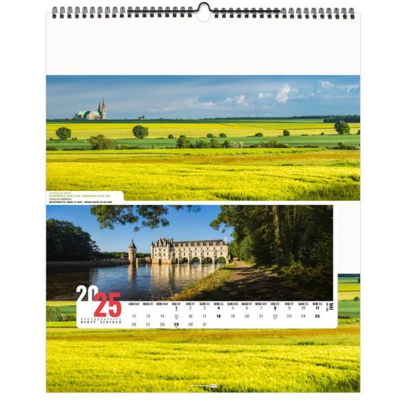 Calendrier publicitaire 13 feuillets France Panoramique grand format