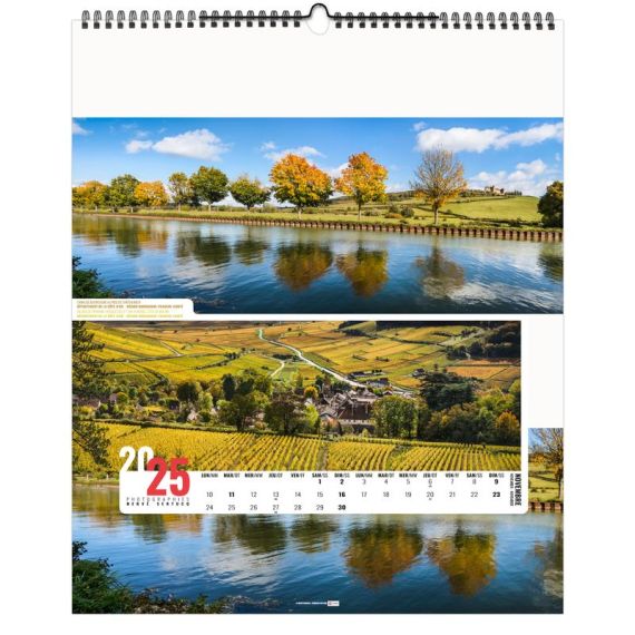 Calendrier publicitaire 13 feuillets France Panoramique grand format