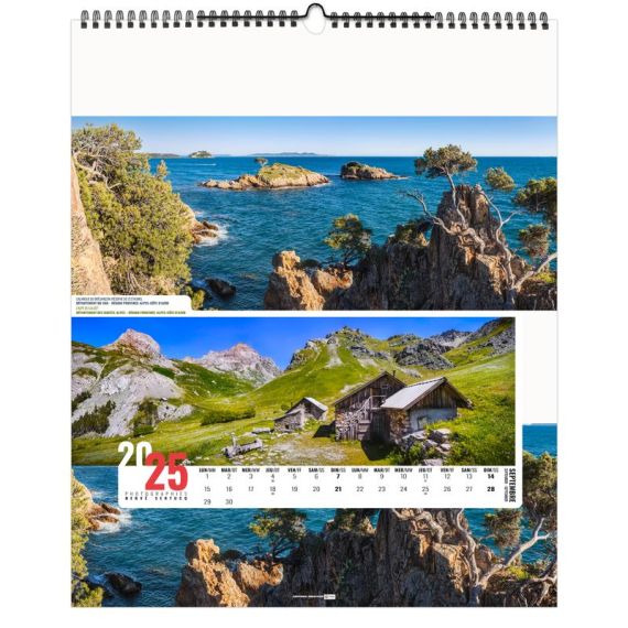 Calendrier publicitaire 13 feuillets France Panoramique grand format