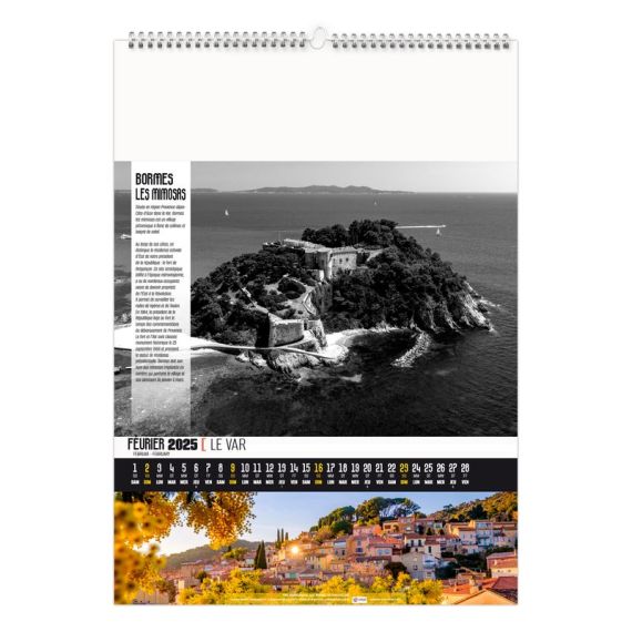 Calendrier publicitaire 13 feuillets Paysage et Patrimoine France grand