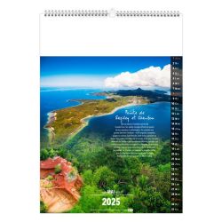 Calendrier publicitaire fabriqué en France13 feuillets l'île de la Réunion grand format