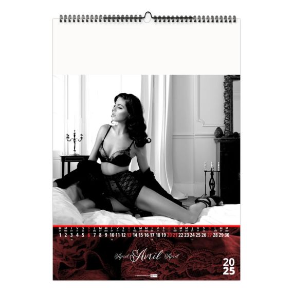 Calendrier personnalisable fabriqué en France 13 feuillets Lingerie