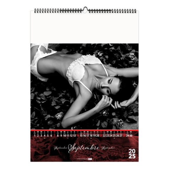 Calendrier personnalisable fabriqué en France 13 feuillets Lingerie