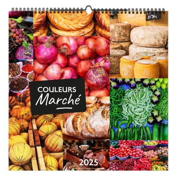 Calendrier 7 feuillets publicitaire fabriqué en France Couleurs Voyage Petit format