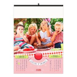 Calendrier publicitaire fabriqué en France 6 et 7 feuillets Enfants grand format