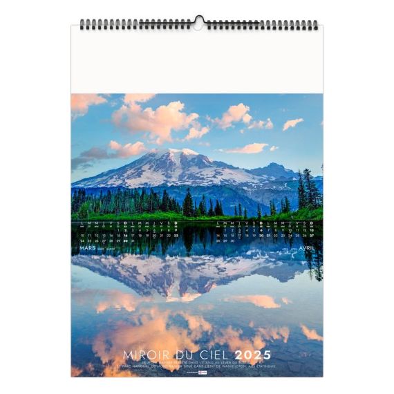 Calendrier personnalisable fabriqué en France 6 ou 7 feuillets L'eau vue du ciel grand format