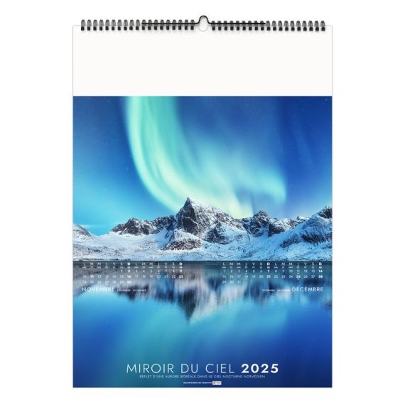 Calendrier personnalisable fabriqué en France 6 ou 7 feuillets L'eau vue du ciel grand format