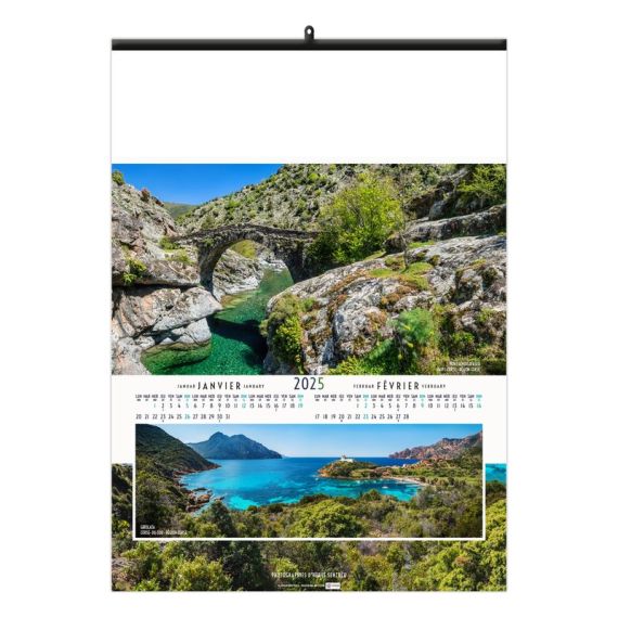 Calendrier personnalisable 6 et 7 feuillets Paysages de France grand format