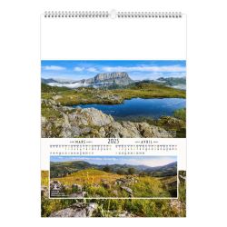 Calendrier personnalisable 6 et 7 feuillets Paysages de France grand format