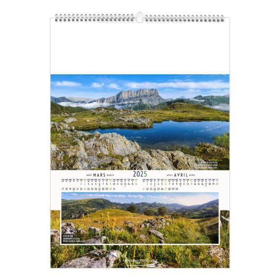 Calendrier personnalisable 6 et 7 feuillets Paysages de France grand format