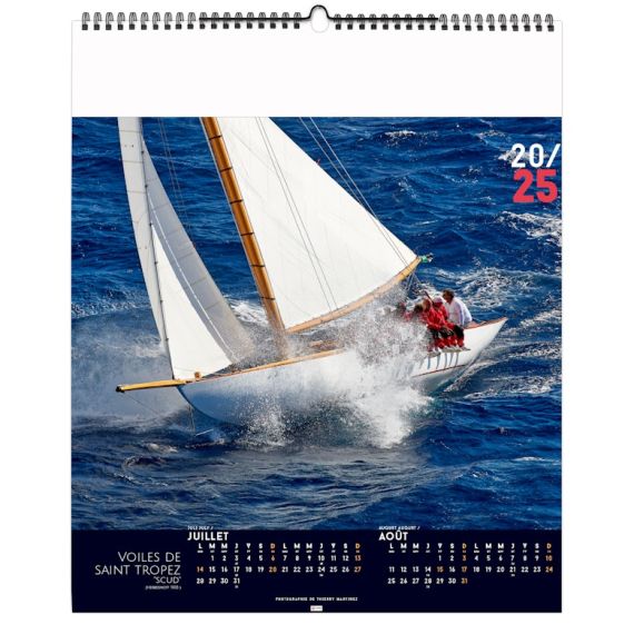 Calendrier personnalisable fabriqué en France 7 feuillets Voile Classique grand format