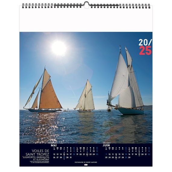 Calendrier personnalisable fabriqué en France 7 feuillets Voile Classique grand format