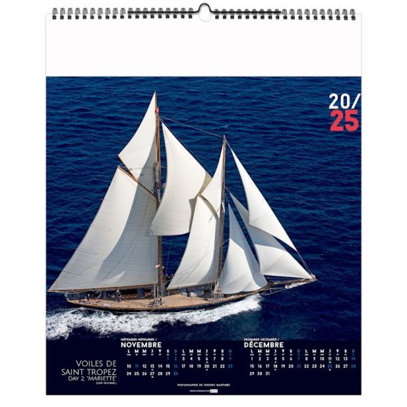 Calendrier personnalisable fabriqué en France 7 feuillets Voile Classique grand format