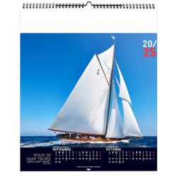 Calendrier personnalisable fabriqué en France 7 feuillets Voile Classique grand format