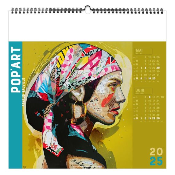 Calendrier personnalisable fabriqué en France 7 feuillets Pop Art grand format