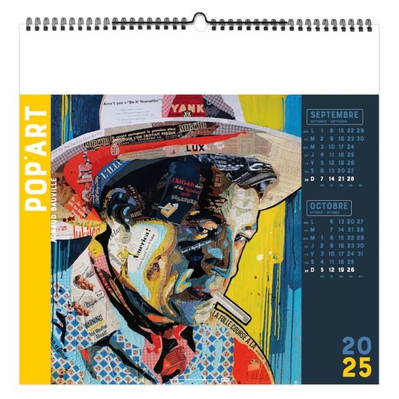 Calendrier personnalisable fabriqué en France 7 feuillets Pop Art petit format