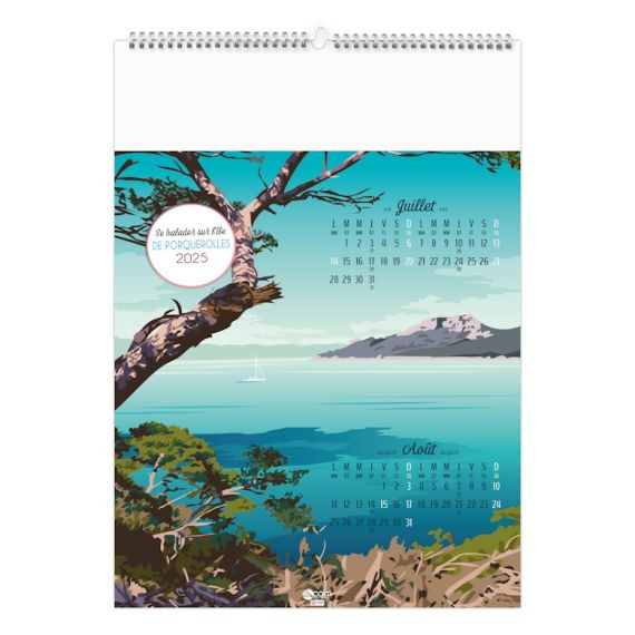 Calendrier personnalisable fabriqué en France 6 et 7 feuillets Côté Mer grand format