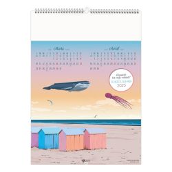 Calendrier personnalisable fabriqué en France 6 et 7 feuillets Côté Mer grand format