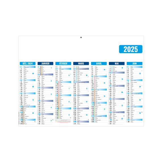 Calendrier économique publicitaire fabriqué en France bancaire Souple