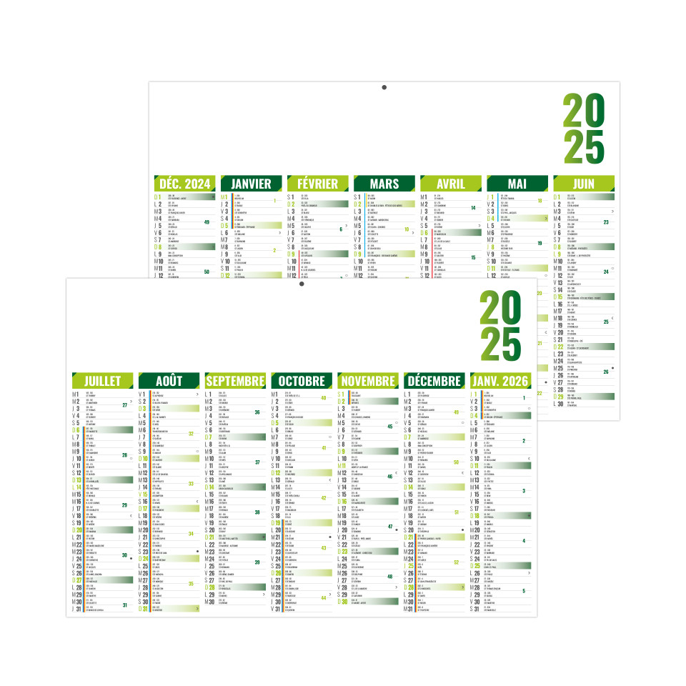 Calendriers personnalisés fabriqués en France Florentin souple