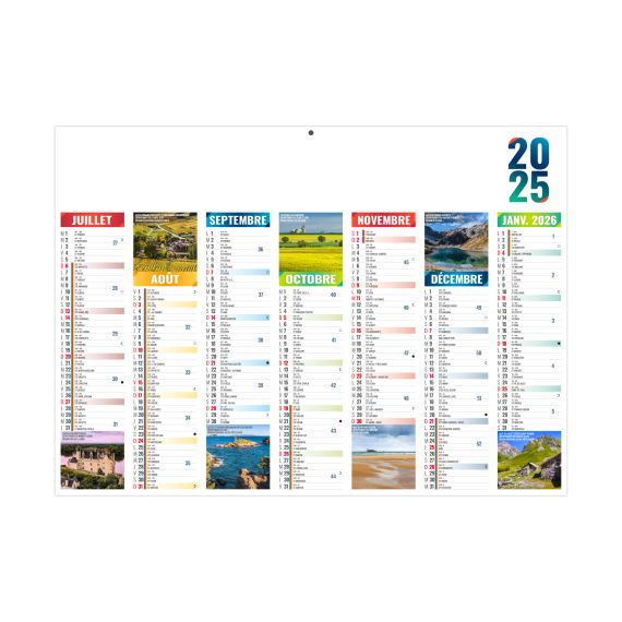 Calendriers publicitaires fabriqués en France bancaires Emilien Rigide