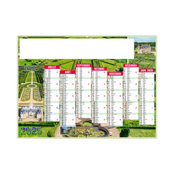 Calendriers publicitaires bancaires Jardins Souples